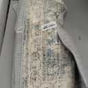 LIVEBOX Washable 2x6 Runner Rug for Bathroom, Non Slip Kitchen Mats for Floor Entryway, Boho Indoor Front Door Mat Low-Pile Runners for Hallways, Farmhouse Rugs for Bath Laundry, Blue