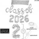 KatchOn, Silver Class of 2026 Balloons Banner - Script, 16 Inch | 2026 Balloons Graduation, Graduation Decorations Class of 2026 | Balloons, Graduation Balloons Decorations