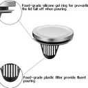 Karafu 95 Ounces/2.8 Liter Glass Pitcher with Lid, Wide Mouth Heat Resistant Water Jug for Hot/Cold Water, Ice tea and Juice Beverage