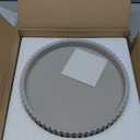 OAKOA Round Decorative Tray for Coffee Table Decor - Concrete Round Tray Home Decor - Bandejas Decorativas - Circle Coffee Table Centerpiece (Gray), 11"L x 11"W x 1.5"H