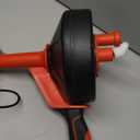 50 FT Drain Snake Hair Drain Clog Remover, Manual Or Powered, Plumbing Snake With Drill Adapte,Unclog Sink Drain Tool, Drain Auger for Toilet、Shower、Kitchen、Sink, No Auto Retract Or Feed, Red