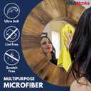 USANOOKS Microfiber Cleaning Cloth - 100Pcs (12.5x12.5 inch) High Performance - 1200 Washes, Ultra Absorbent Towels for Cars Weave Grime & Liquid for Streak-Free Mirror Shine (Multicolor)