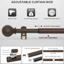 Bronze Curtain Rods 36 to 72 Inches(3-6 Feett),5/8 inch Splicing Drapery Rods,Small Curtain Rods Set,Size: 36''-72'',Bronze
