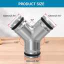 4" Duct Splitter for Exhaust Fan Dryer Vent Hose 3 Way Duct Hose Connector, Y Shaped Duct Connector Split Ventilation Intake Outlet (4" Y Shape with Rubber Gasket)