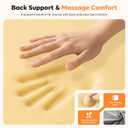Smooth Triple Fusion 3-in-1 Lumbar Pillow Back Massager with Heat, Vibration & Traction Rechargeable Cordless for Deep Tissue Pain Relief & Relaxation at Home & Office Gift Idea