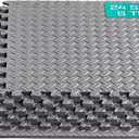 Yes4All 24SQFT-120SQFT Puzzle Exercise Mat for Home Gym, EVA Interlocking Foam Floor Tiles with Border for Workout Equipment (Grey)