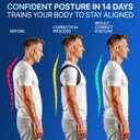Posture Corrector for Men and Women, Bodywellness Fix Upper Back Brace for Clavicle Support, Adjustable Back Straightener and Providing Pain Relief from Neck, Back & Shoulder Under Clothes (Regular)