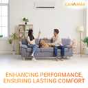 124-149 uf 124/149 MFD 165V 20% CD60 50/60 Hz AC Electric Motor Round Run Start Capacitor by Canamax - Compatible with AC Motor Run or Fan Start and Cool or Heat Pump Air Conditioner