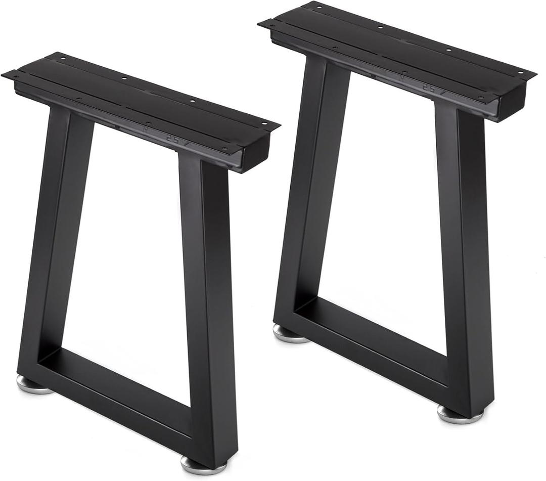 Taelakeni 16 Inch Metal Bench Legs, Heavy Duty Coffee Table Legs, Trapezoid