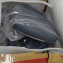 Medical Dental Assistant Chair with Rotatable Armrest Rolling Medical Chair Ergonomic Swivel Seating Back Support Dentist Stool for Clinics, Dental Offices, Labs-Gray (Blue)