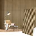 Wood Panels for Wall Acoustic Slat Wall Panels 2-Piece 47.2"23.6" 3D Fluted Sound Absorbing Panel for Interior Wall Decor and Ceiling - Oak