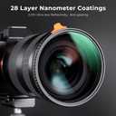 K&F CONCEPT 55mm True Color Variable ND2-32 (1-5 Stops) ND Lens Filter, Adjustable Neutral Density Filter with 28 Multi-Layer Coatings for Camera Lens