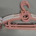 Baby Nursery Closet Hangers, Ultra Thin Non-Slip and Extendable Laundry Infant Pant Hanger for Newborn Clothes - 20pcs11-14" Pink Adjustable Children Coat Hanger for Girl Boy Toddler Kids Child