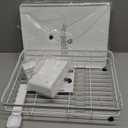 GAXmi Dish Drying Rack Over The Sink Dish Drainer with Drainboard Utensil Holder, 1-Tier White