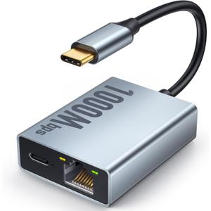 ELECTOP USB Type C to RJ45 Gigabit Ethernet Network Adapter for Chromecast, Google TV, HD/4K Streaming TV Sticks