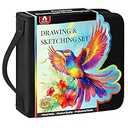 106 Pack Drawing Set Sketching Kit, Pro Art Supplies with 3-Color Sketchbook, Coloring Book, Graphite Colored Charcoal Watercolor & Metallic Pencils, Drawing Supplies Gift Case for Artists Adults Kids