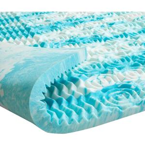 Mattress Topper Twin - 2 Inch Gel Memory Foam Mattress Topper Twin Size for Back Pain, CertiPUR-US Certified, Blue