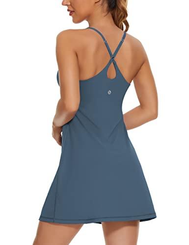 Womens Tennis Dress, 2-in-1 Golf Workout Dress with Built-in Bra & Shorts Pockets, Athletic Dresses with Adjustable Strap Medium Womens Tennis Dress, 2-in-1 Golf Workout Dress with Built-in Bra & Shorts Pockets, Athletic Dresses with Adjustable Strap Medium