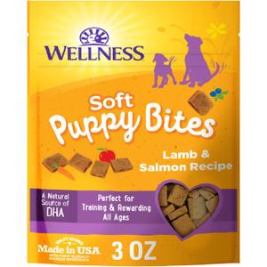 Wellness Puppy Treats, Natural, Training Treat, Grain Free, Soft Lamb & Salmon (3 Ounce Bag) (04/20/2026)