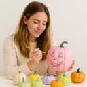 Yerliker 18 Pcs Pastel Color Thanksgiving Day Assorted Sizes Artificial Pumpkins Fall Decorative Pumpkins Foam Pumpkin for Thanksgiving Harvest Decorations Home Table Centerpiece Party Decor