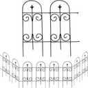 32 Inch x 50 Feet (40 Panles) Black Decorative Garden Fence Border Folding Fence, Decorative Folding Wire Fencing Border Fence Edge Decor Fence Animal Barrier