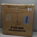 FDW Bistro Pub Table 40 Inch Height Cocktail Table Round Bistro Bar Table for Home and Kitchen Dining (Black)