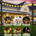 XDW-GIFTS String Light Poles with Fork for Outdoor, 4 Pack 9.8 FT Tall Metal Posts for Hanging String Lights Patio, Yard, Deck Light Holders Outside Lighting Poles for Backyard