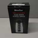 Cold Brew Coffee Maker, 64 oz Tritan Fortified Pitcher, Pour Spout Handle Lid, Resilient & Leak-Proof for Iced Coffee Tea (Clear White)