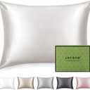 Adubor 100% Silk Pillowcase - Mulberry Silk Pillow Cases, 23 Momme 6A Grade Fibers, Silk Pillow Case for Hair and Skin Health, with Hidden Zipper (Standard 20''26'', Ivory White, 1PC)