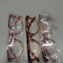 Reading Glasses Women Cute Small Round Readers +1.25 for Small Head/Petite Face,Tortoiseshell Lightweight Cheaters Reading Glasses w/Comfortable Spring Hinges 3 Pack