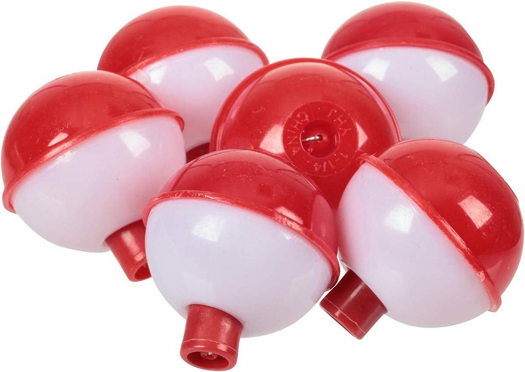 Round SNAP-ON Floats 2.5" RED/White