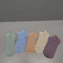 SERISIMPLE Women Viscose Bamboo Ankle Socks Low Cut Thin Sock Lightweight Pastal Color Soft Sock 5 Pairs(Assorted1, Large)