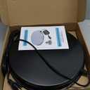 GUEOQTC Chicken Water Heater-11in Heated Poultry Waterer Base for 5 Gallon,with Thermostat and 9.8ft Power Cord (1PACK, Black)