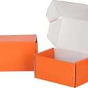 50 Pack 6x4x3 inches Shipping Boxes Orange, Corrugated Small Cardboard Boxes for Mailing Packing (6"x4"x3", 50 pack)