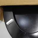 Elongated Slow Close Toilet Seat, Black Wood Toilet Seat Support 400 lbs, Heavy Duty Oval Wood Toilet Lid with Soft Close Chrome Hinges, Grip-Tight Bumpers - Easy to Clean, Quick Assembly
