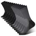 BAMBOO COOL Men's Crew Socks Athletic Running Sports Socks, Cushioned Moisture Wicking, Breathable Arch Support 6 PackXL