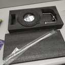 Black Toilet Paper Holder Stand, Matte Black Toilet Paper Holder Free Standing, Post Pivoting Design & Stable Weighted Base SUS304 Stainless Steel for Bathroom(Mega Roll) (22"H - No Storage)