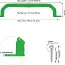 ESPETS 6 Pack 17 Inch Green Metal Safety Handles for Playground - Swing Set Accessories Grab Handles, Playset Hand Grips, Kids Indoor Monkey Bars for Jungle Gym, Climbing Frame