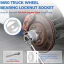 6-Point Truck Wheel Bearing Locknut Socket Set with Display Tool Board 9850
