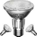 Par20 Halogen Flood Light Bulb, 39W 120V PAR20 Light Bulb, Dimmable, E26 Base, 2700K Warm White, 3000 Hours for Indoor Range Hood, Track Oven, Ceiling Can Lamp2Pack
