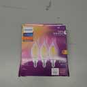 PHILIPS LED 60W BA11 E12 Chandelier Bulbs 3-Pack Ultra Definition Soft White (2700K) 500 Lumen (5W = 60W) Dimmable Flicker-Free LED Candelabra Bulbs