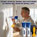 Drywal Repair Kit, 2 Pack Wall Mending Agent, Wall Patch Repair Kit with Scraper,Multi-Functional Drywall Patch Paste Repair Kit,Simple Filling of Wall Holes＆Efficient Crack Repair