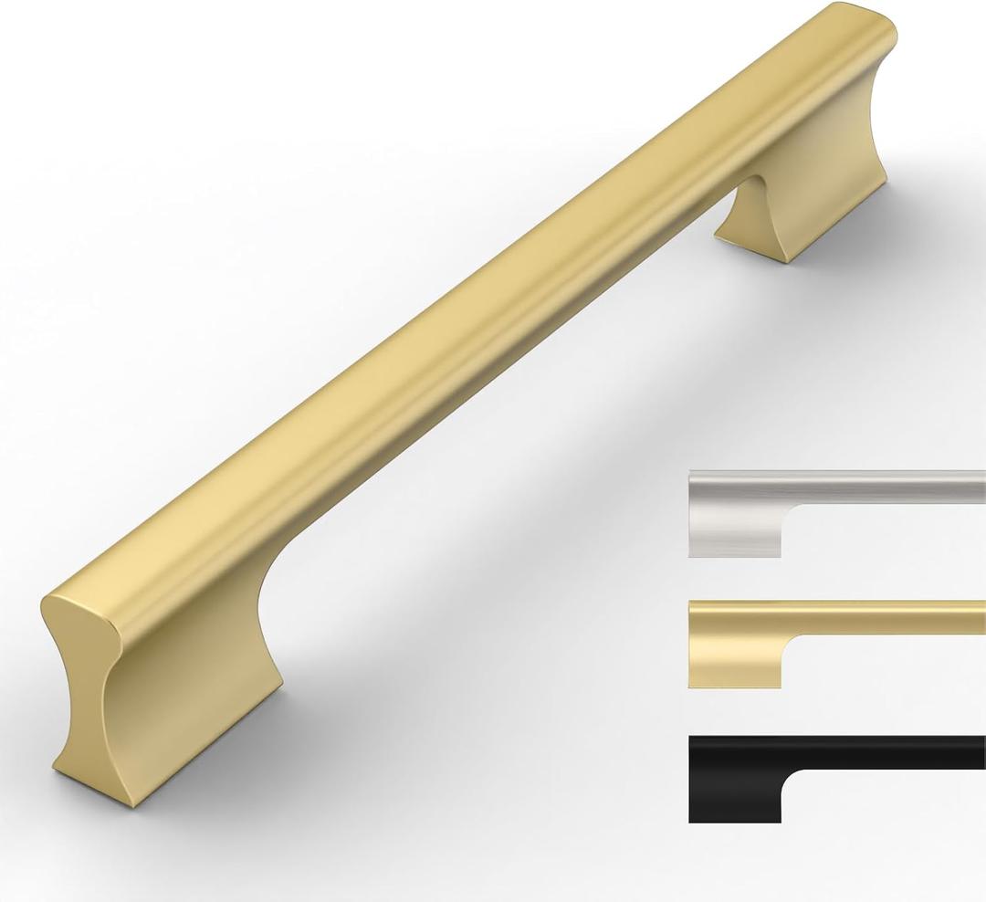 10 Pack 
Gold 
Cabinet Pulls - 7.5 Inch Handles for Kitchen Cabinets and Drawers (7.5"/192MM Hole Center)