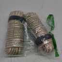 Amarine Made 2 Pack of 3/4 Inch 30 Feet Double Braid Nylon Dockline Mooring Rope Double Braided Dock Line, Working Load Limit: 1900LBS, Breaking Strength: 9500LBS (White Gold)