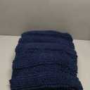 H.VERSAILTEX Navy Blue Bathroom Rugs 2 Piece, Bath Mat Set Slip-Resistant Extra Absorbent Soft and Fluffy Striped Chenille Bath Rugs, Floor Mats Dry Fast Machine Washable (20" x 32"/ 17" x 24")