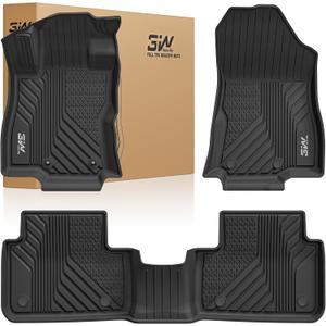 3W Floor Mats Custom Fit for Subaru Forester 2025 2026 (Not Fit Hybrid & Wilderness), TPE All Weather Floor Liner for Forester 1st & 2nd Row Full Set Car Mats Forester Accessories