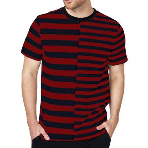 SSLR Mens Striped T Shirt Cotton Tee Shirts Crewneck Long Sleeve Tee Shirts for Men (L)