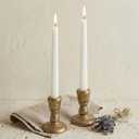Cast Iron Candle Holders Antique Brass Iron Taper Candle Holders Set of 2, Decorative Metal Candlestick Stands for Weddings, Dining, Parties, and Home Decor