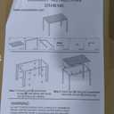 FDW | 5-Piece Dining Table Set | White | Glass Kitchen Table with 4 Upholstered Chairs and Faux Leather Cushions | Space-Saving and Modern Design | for Dining Room, Easy to Assemble