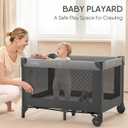 Obee Odee 4-in-1 Baby Bassinet with Playard, Napper Bassinet, Changing Table, Mosquito Net & Canopy, Storage and Toys for Newborn to Toddler